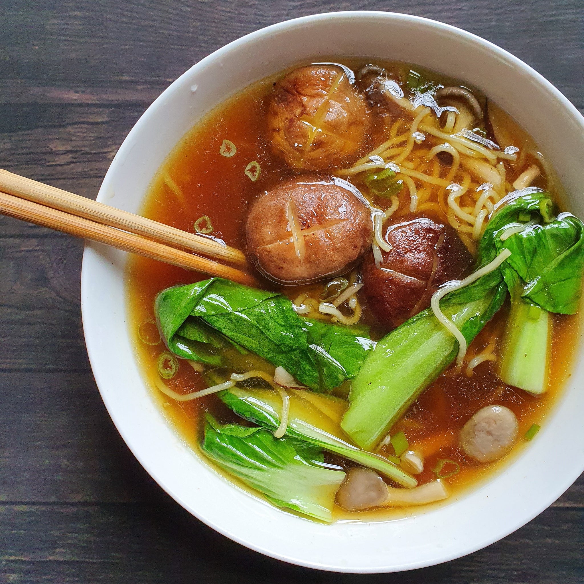 Simple Asian Style Ginger Noodle Soup