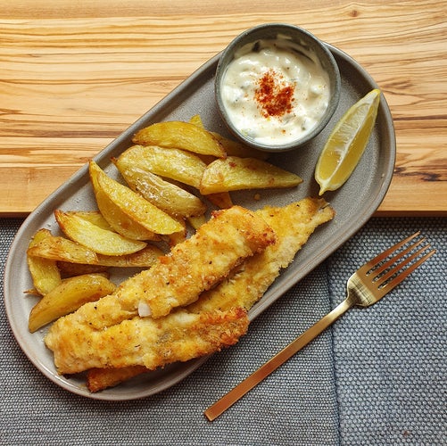 Baked Flathead Fish and Chips