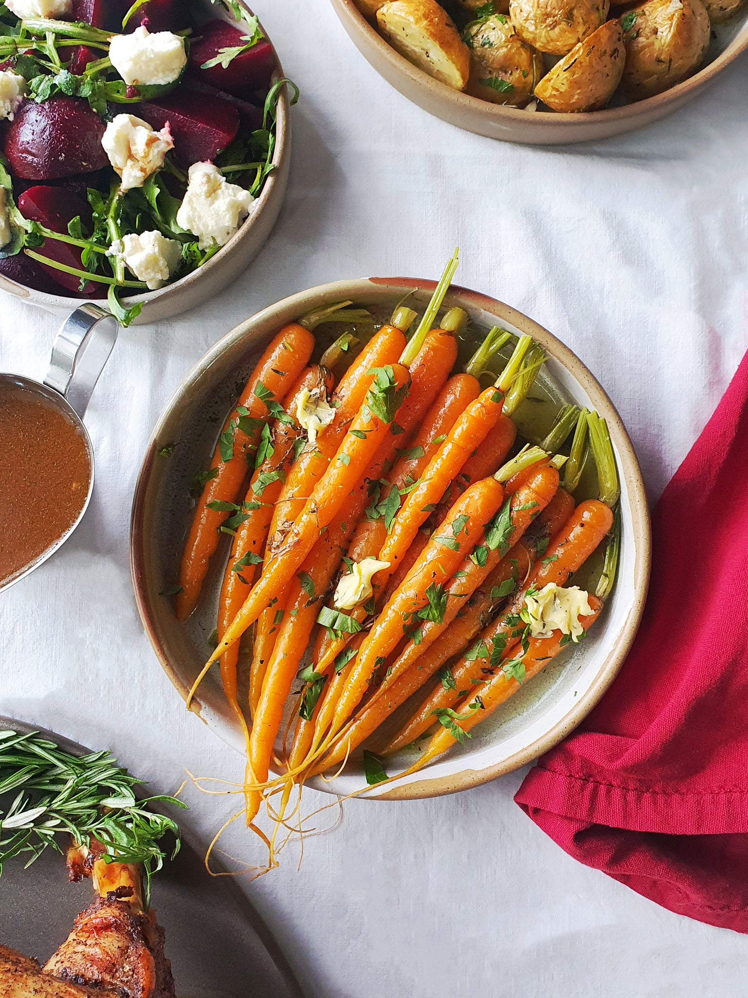 Honey and Herb Butter Carrots