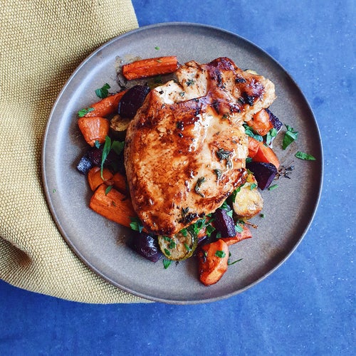 Honey Soy Chicken Breast with Roasted Veggies