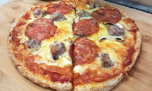 Super Easy Gluten Free (Sausage) Meatball Pizzas